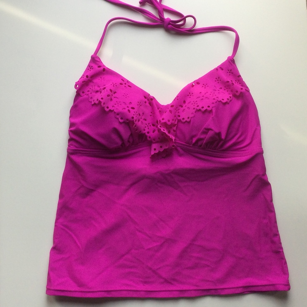 Joe Boxer Bright Fuschia Halter Neck Swim Tank Top